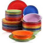Vancasso srie bonita service de table complet en cramique 36 pices assiettes style minimaliste multicolor ...