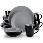 Vancasso série lento service de table complet en céramique matte 16 pièces pour 4 personnes assiette ... Vancasso série lento service de table complet en céramique matte 16 pièces pour 4 personnes assiette ...