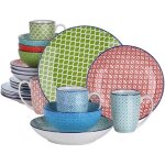 Vancasso srie macaron service de table en porcelaine pour 4 personnes 20 pices assiette plate style ...