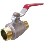 Vanne 1 / 4 tour double mle  manette - boutte - 15x21 - passage deau optimum