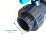 Vanne � coller 63mm double union d�montable pvc pression pn16 vanne � boisseau 63 mm 63cm