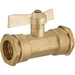 Vanne pe � compression laiton d. 25 pour tube en poly�thyl�ne