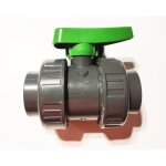Vanne pvc pression pn16 piscine codital poigne verte 50mm 5cm 1p1 / 2