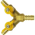 Vanne trois voies 3 voies connecteur de tuyau barb ball valve y forme eau sparateur gaz valve 2 en laiton ...