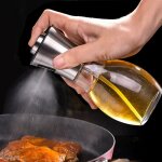 Vaporisateur huile cuisine en verre et inox pour cuisson barbecue 200ml Vaporisateur huile cuisine en verre et inox pour cuisson barbecue 200ml