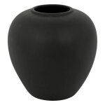 Vase boule rily c�ramique noir h22cm - atmosphera createur dinterieur