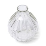 Vase boule verre r�tro 9. 5cm transparent