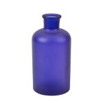 Vase bouteille verre 8. 3x16cm 500ml bleu roi