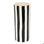 Vase c�ramique edric noir & blanc h30cm - atmosphera cr�ateur dint�rieur