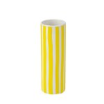 Vase cylindrique c�ramique d�lia 5. 5x16cm jaune