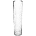 Vase cylindre - verre craquel - h40 cm - transparent - atmosphera createur d'interieur