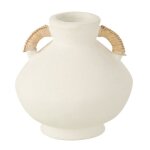 Vase dco lo 30cm blanc & naturel