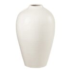 Vase d�co poterie ying 35cm blanc