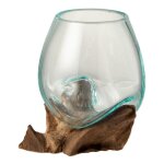 Vase dco sur pied gamal 13cm transparent
