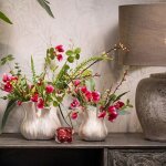 Vase design ail 13x16x13 cm blanc