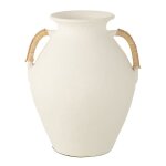 Vase design lo 43cm blanc & naturel
