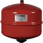 Vase dexpansion � membrane fixe - gitral - s�rie mb - capacit� 8l - acier rouge