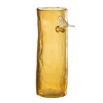 Vase haut design oiseau 27cm ocre