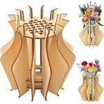 Vase pour lego fleurs support en bois pour bouquet de fleurs lego kit de construction de vases en bois ...