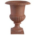 Vase m�dicis - esschert design - 35 cm - fonte - marron - classique intemporel