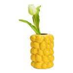 Vase multi citron en c�ramique jaune 12x16x12 cm
