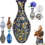 Vase puzzle 3d 160 pi�ces diy colonne deau d�coration dint�rieur pour fleurs r�elles et artificielles ...