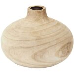 Vase rond en bois de bancoulier - ruche - naturel - 207 x 145 cm - bois massif