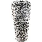 Vase dcoratif - kare design - multi chrome - cramique - 37 cm - rose