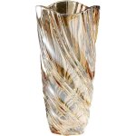 Vase en verre de cristal moderne 24 cm nordic grand pour fleurs et bouquets de tulipes - d�coration et ...