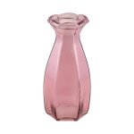 Vase verre nymphea 20cm rose