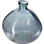 Vase rond uly en verre recycl� bleu orage d23cm - atmosphera cr�ateur dint�rieur