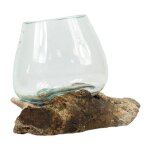 Vase en verre souffl sur racine de gamal taille xs