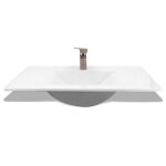 Vasque céramique encastrable blanc 75x35cm - jakarta Vasque céramique encastrable blanc 75x35cm - jakarta