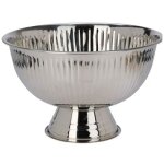 Vasque � champagne rainur� inox 39cm argent gris argent