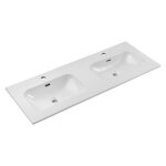 Vasques - comad - double vasques � encastrer en c�ramique - l 120 x p 46 cm - fly
