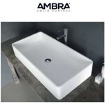 Malo - vasque rectangulaire � poser - design el�gant et raffin� - solide et robuste - entretien facile ...