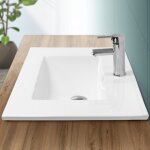 Ecd germany vasque  encastrer lavabo encastr - 710x465x175 mm - en cramique - avec trop - plein et ...
