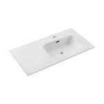 Vasque � encastrer - generique - droit - c�ramique - blanc - 91 x 46 cm