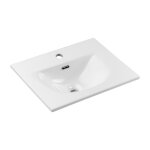 Vasque � encastrer 50cm en c�ramique blanc brillant - altis - l 51 x p 40 x h 15 cm