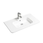 Vasque � encastrer rectangulaire - otitec - 80x46 cm - blanc brillant - oris 800 - c�ramique sanitaire ...