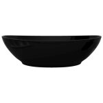 Vasque à poser - hb014 - ovale - céramique - noir - 40 x 33 cm Vasque à poser - hb014 - ovale - céramique - noir - 40 x 33 cm