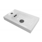 Vasque lave - mains blanc en r�sine r�f. mtc 1028 dimension 41. 5 x 23 x 5 cm