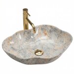 Vasque � poser pearl ruststone lavabo beige 505x38x135cm