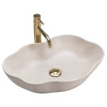 Vasque � poser pearl warm lavabo beige 505x38x135cm