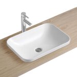 Vasque  encastrer rectangle en cramique blanche 53x37cm