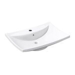 Vasque de salle de bains - mai & mai - lave main �vier rectangulaire en c�ramique blanc - sans trop - ...
