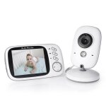 Vb603 2. 4g babyphone ecoute b�b� vid�o moniteur b�b� num�rique mini cam�ra avec 3. 2 pouces �cran 2 ...