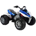 Vhicule  batterie quad rageboys 12v 118 cm bleu / blanc - injusa - mixte - extrieur - electrique