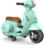 V�hicule �lectrique - scooter mini vespa - vert deau - 6v
