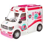 V�hicule m�dical - barbie - ambulance transformable - 20 accessoires - rose et blanc - pour enfants